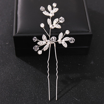 Crystal Pearl Flower Hajtűk Clipek Női Menyasszonyi Haj Ékszerek Esküvői Haj Kiegészítők Strasszos Party Hajtű Fejdísz