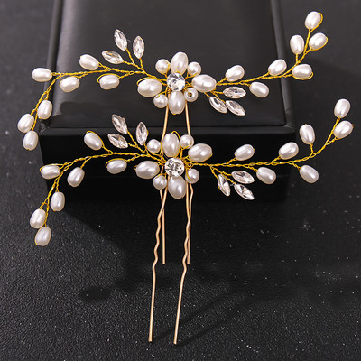Crystal Pearl Flower Hajtűk Clipek Női Menyasszonyi Haj Ékszerek Esküvői Haj Kiegészítők Strasszos Party Hajtű Fejdísz