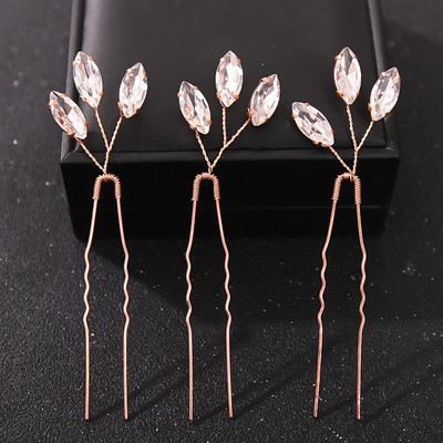 Crystal Pearl Flower Hajtűk Clipek Női Menyasszonyi Haj Ékszerek Esküvői Haj Kiegészítők Strasszos Party Hajtű Fejdísz