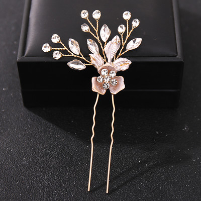 Crystal Pearl Flower Hajtűk Clipek Női Menyasszonyi Haj Ékszerek Esküvői Haj Kiegészítők Strasszos Party Hajtű Fejdísz