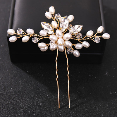 Crystal Pearl Flower Hajtűk Clipek Női Menyasszonyi Haj Ékszerek Esküvői Haj Kiegészítők Strasszos Party Hajtű Fejdísz