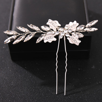 Crystal Pearl Flower Hajtűk Clipek Női Menyasszonyi Haj Ékszerek Esküvői Haj Kiegészítők Strasszos Party Hajtű Fejdísz