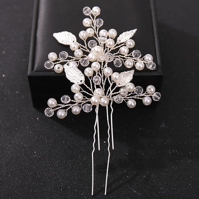 Crystal Pearl Flower Hajtűk Clipek Női Menyasszonyi Haj Ékszerek Esküvői Haj Kiegészítők Strasszos Party Hajtű Fejdísz