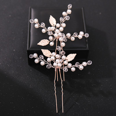 Crystal Pearl Flower Hajtűk Clipek Női Menyasszonyi Haj Ékszerek Esküvői Haj Kiegészítők Strasszos Party Hajtű Fejdísz