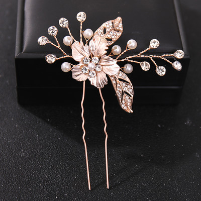 Crystal Pearl Flower Hajtűk Clipek Női Menyasszonyi Haj Ékszerek Esküvői Haj Kiegészítők Strasszos Party Hajtű Fejdísz