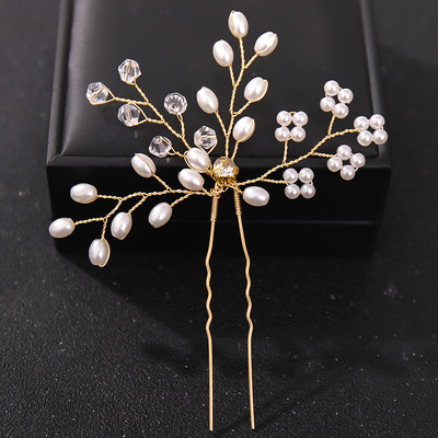 Crystal Pearl Flower Hajtűk Clipek Női Menyasszonyi Haj Ékszerek Esküvői Haj Kiegészítők Strasszos Party Hajtű Fejdísz