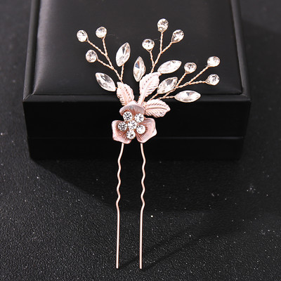 Crystal Pearl Flower Hajtűk Clipek Női Menyasszonyi Haj Ékszerek Esküvői Haj Kiegészítők Strasszos Party Hajtű Fejdísz