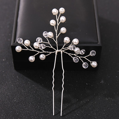 Crystal Pearl Flower Hajtűk Clipek Női Menyasszonyi Haj Ékszerek Esküvői Haj Kiegészítők Strasszos Party Hajtű Fejdísz