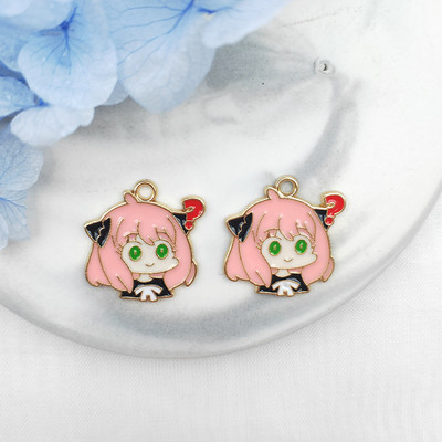 10db Rajzfilm Anime Karakter Bűbáj Fülbevaló Medál DIY Kulcstartó karkötő Nyaklánc Ékszer Medál Kawaii Zománc Bűbáj
