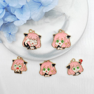 10db Rajzfilm Anime Karakter Bűbáj Fülbevaló Medál DIY Kulcstartó karkötő Nyaklánc Ékszer Medál Kawaii Zománc Bűbáj
