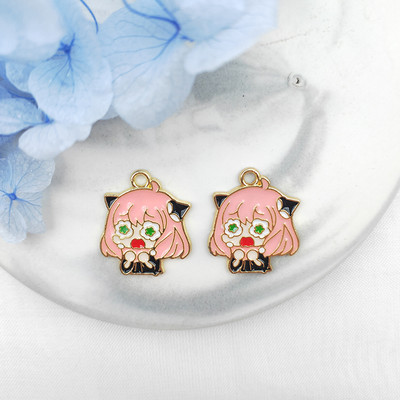 10db Rajzfilm Anime Karakter Bűbáj Fülbevaló Medál DIY Kulcstartó karkötő Nyaklánc Ékszer Medál Kawaii Zománc Bűbáj