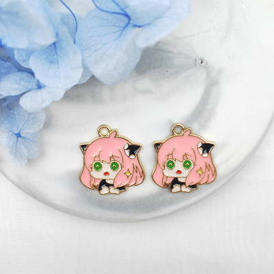 10db Rajzfilm Anime Karakter Bűbáj Fülbevaló Medál DIY Kulcstartó karkötő Nyaklánc Ékszer Medál Kawaii Zománc Bűbáj
