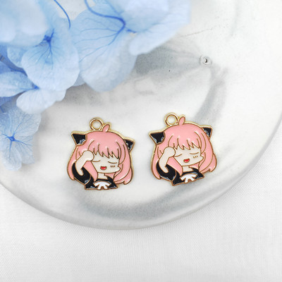 10db Rajzfilm Anime Karakter Bűbáj Fülbevaló Medál DIY Kulcstartó karkötő Nyaklánc Ékszer Medál Kawaii Zománc Bűbáj