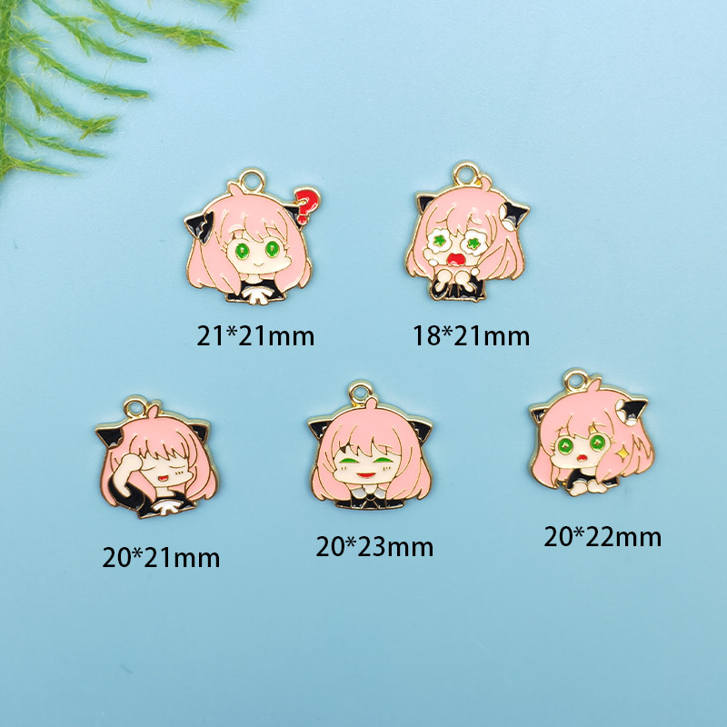 10db Rajzfilm Anime Karakter Bűbáj Fülbevaló Medál DIY Kulcstartó karkötő Nyaklánc Ékszer Medál Kawaii Zománc Bűbáj