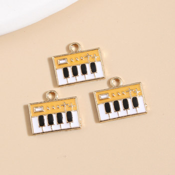 10 τμχ Mix Funny Enamel Guitar Keyboard Charms Μουσικά όργανα Κρεμαστό Fit Κοσμήματα DIY Κατασκευή Χειροποίητα Μουσικά Αξεσουάρ