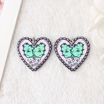 10Pcs Leaf Charms Acrylic Butterfly Perfume Bottle Heart Bag Jewlery Findings for Earring Necklace Diy Making