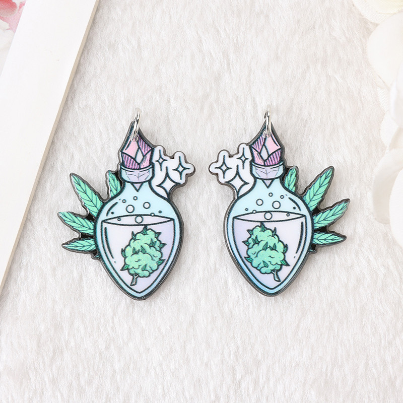 10 vnt. lapų pakabukai akrilo drugelių kvepalų buteliukas širdies maišelis papuošalų radiniai auskarų vėriniams pasidaryti pasidaryk pats