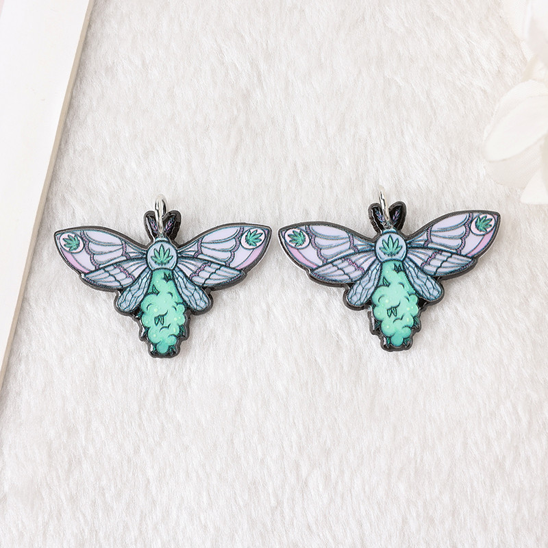 10 vnt. lapų pakabukai akrilo drugelių kvepalų buteliukas širdies maišelis papuošalų radiniai auskarų vėriniams pasidaryti pasidaryk pats