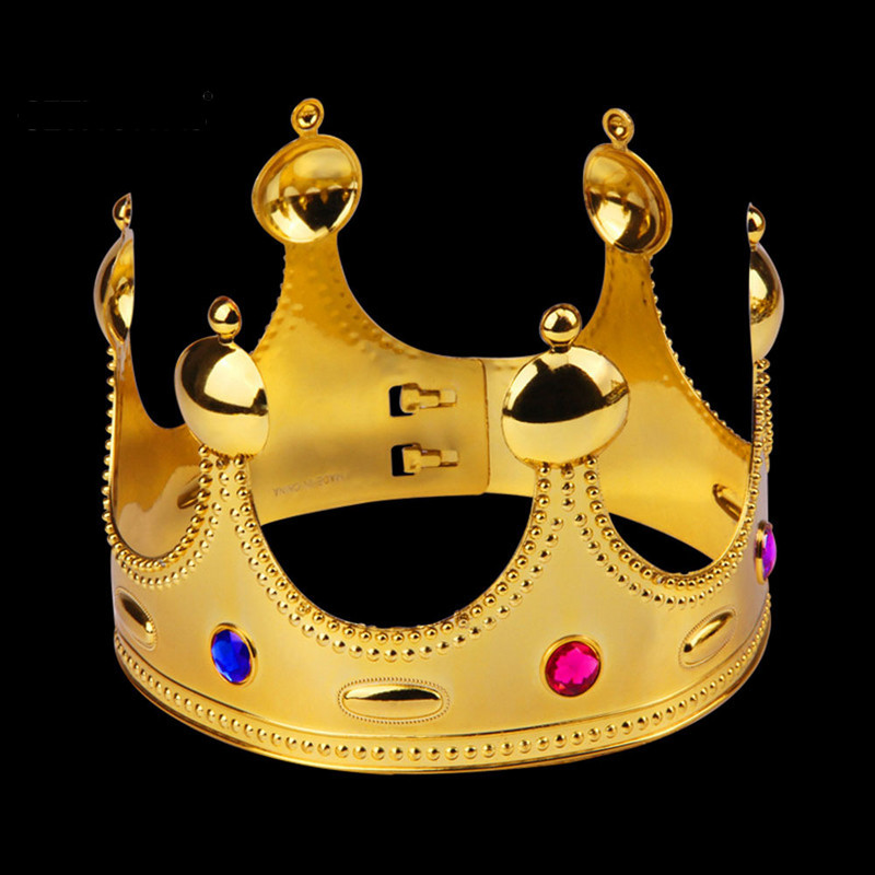Party Tiara King Crown Birthday Cap King Crown Kalap gyerekeknek Felnőtt Születésnapi Party Cosplay Prince Princess Festival Decor Sl