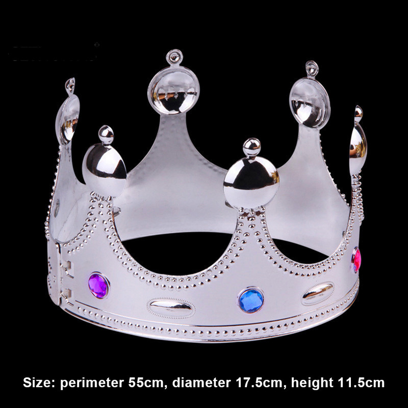 Party Tiara King Crown Birthday Cap King Crown Kalap gyerekeknek Felnőtt Születésnapi Party Cosplay Prince Princess Festival Decor Sl