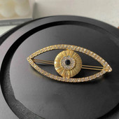 Egyszerű stílusú Vintage Bling strassz Evil Eye hajcsat koreai divatos hajkiegészítők nőknek 2022 Lucky Hair Pins Lányok