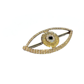 Опростен стил Винтидж Bling Rhinestone Evil Eye Щипки за коса Корейски модни аксесоари за коса за жени 2022 г. Щастливи фиби за коса Момичета