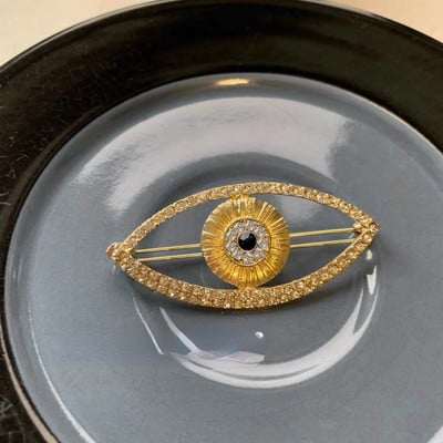 Egyszerű stílusú Vintage Bling strassz Evil Eye hajcsat koreai divatos hajkiegészítők nőknek 2022 Lucky Hair Pins Lányok