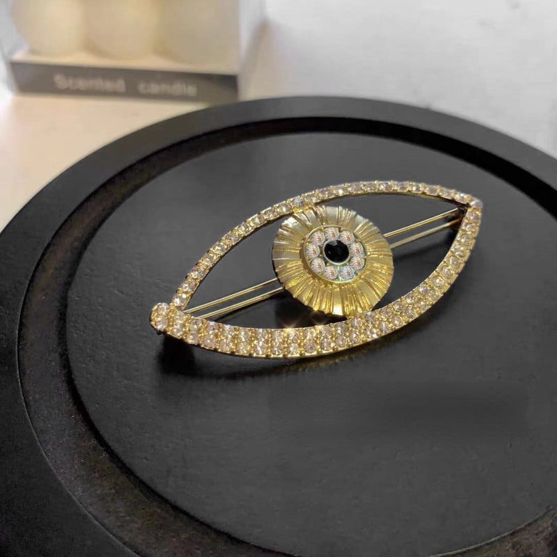 Egyszerű stílusú Vintage Bling strassz Evil Eye hajcsat koreai divatos hajkiegészítők nőknek 2022 Lucky Hair Pins Lányok