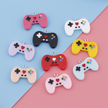 10 τμχ 20 χιλιοστά Gamepad Ρητίνη Charms Diy Findings Kawaii 3D τηλέφωνο Μπρελόκ Βραχιόλια Σκουλαρίκια Κρεμαστά μαλλιά Γούρια για κατασκευή κοσμημάτων