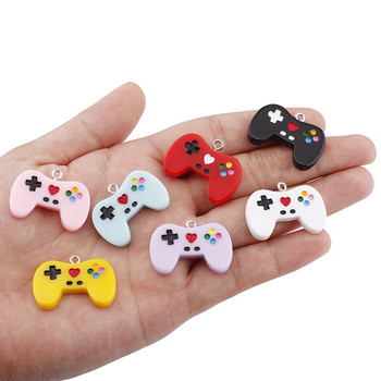 10 τμχ 20 χιλιοστά Gamepad Ρητίνη Charms Diy Findings Kawaii 3D τηλέφωνο Μπρελόκ Βραχιόλια Σκουλαρίκια Κρεμαστά μαλλιά Γούρια για κατασκευή κοσμημάτων