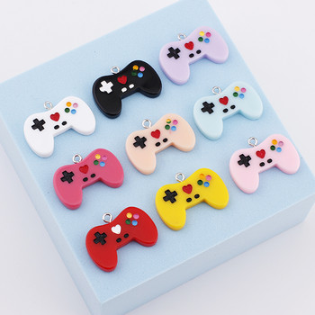 10 τμχ 20 χιλιοστά Gamepad Ρητίνη Charms Diy Findings Kawaii 3D τηλέφωνο Μπρελόκ Βραχιόλια Σκουλαρίκια Κρεμαστά μαλλιά Γούρια για κατασκευή κοσμημάτων