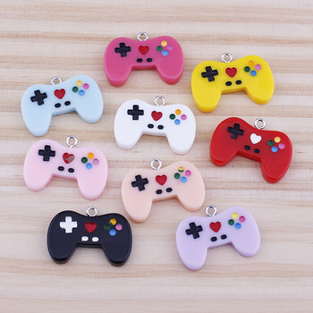 10 τμχ 20 χιλιοστά Gamepad Ρητίνη Charms Diy Findings Kawaii 3D τηλέφωνο Μπρελόκ Βραχιόλια Σκουλαρίκια Κρεμαστά μαλλιά Γούρια για κατασκευή κοσμημάτων