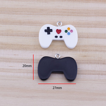 10 τμχ 20 χιλιοστά Gamepad Ρητίνη Charms Diy Findings Kawaii 3D τηλέφωνο Μπρελόκ Βραχιόλια Σκουλαρίκια Κρεμαστά μαλλιά Γούρια για κατασκευή κοσμημάτων