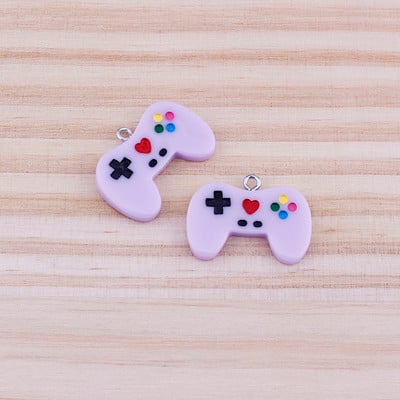 10 db 20 mm-es játéktábla gyanta bűbáj barkácsolás Kawaii 3D telefon kulcstartó karkötő fülbevaló haj medál varázs ékszerkészítéshez