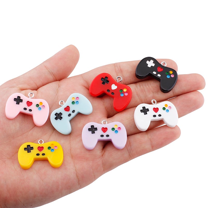 10 db 20 mm-es játéktábla gyanta bűbáj barkácsolás Kawaii 3D telefon kulcstartó karkötő fülbevaló haj medál varázs ékszerkészítéshez