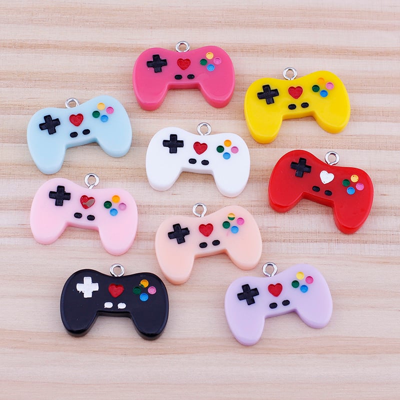 10 db 20 mm-es játéktábla gyanta bűbáj barkácsolás Kawaii 3D telefon kulcstartó karkötő fülbevaló haj medál varázs ékszerkészítéshez