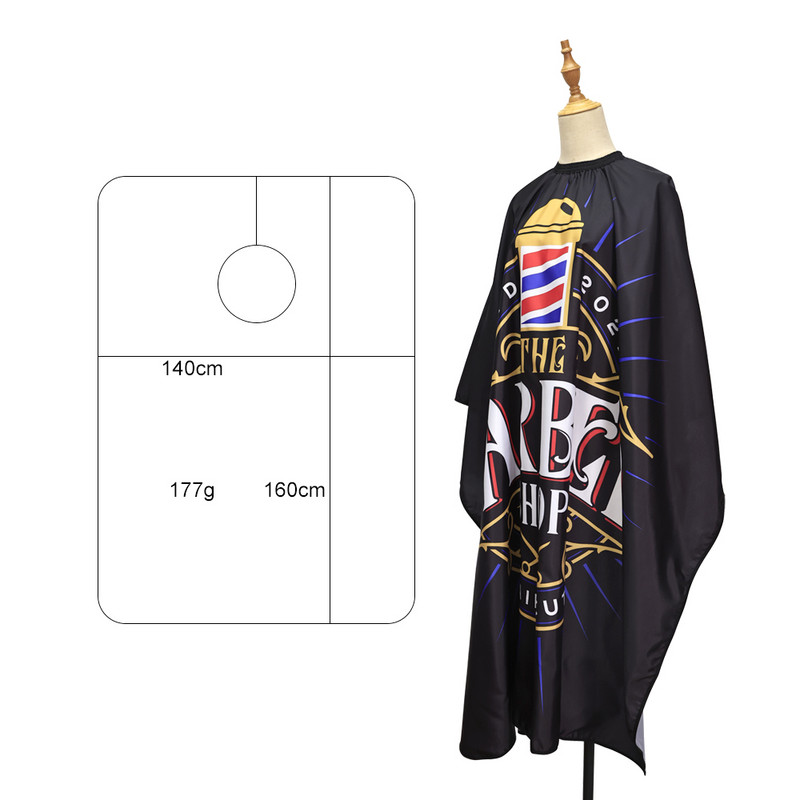 2023 Нова бръснарска кърпа за подстригване Водоустойчива салонна рокля Регулируемо затваряне Фризьорска престилка Антистатични фризьорски пелерини