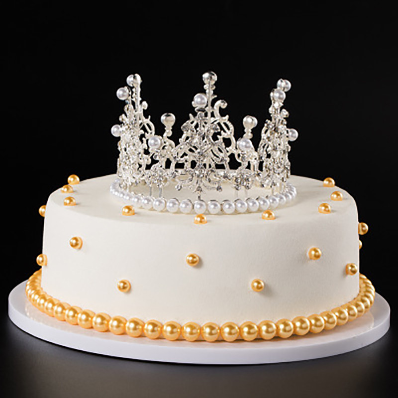 Mini Pearl Crown Elegáns Arany Ezüst Szín Kis Méret Gyöngy Tiara Princess Topper Hajkorona Esküvői Haj Kiegészítők Ékszerek
