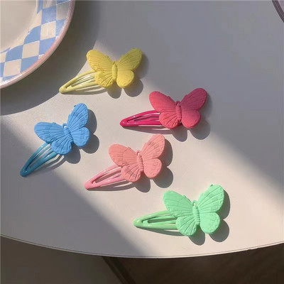 Desene animat Macaron Color Fluture Ace Bobby pentru femei Dulce drăguț Fetiță Rafinat Agrafă de păr Coreeană Casual Moda Accesorii de păr
