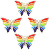 10Pcs/Lot Višebojni Y2K stilovi Životinje Insekti Leptiri Privjesci Privjesak podveski Za Diy Ogrlice Naušnice Veleprodaja nakita