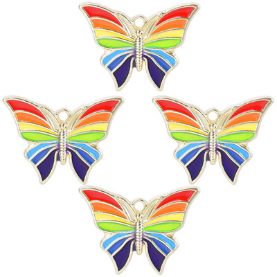 10Pcs/Lot Multicolor Y2K Styles Animal Insect Butterfly Charms Pendant подвески За Направи си сам Колиета Обеци Бижута на едро