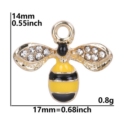 10Pcs/Lot Višebojni Y2K stilovi Životinje Insekti Leptiri Privjesci Privjesak podveski Za Diy Ogrlice Naušnice Veleprodaja nakita