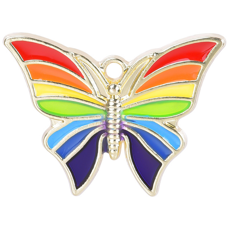 10Pcs/Lot Višebojni Y2K stilovi Životinje Insekti Leptiri Privjesci Privjesak podveski Za Diy Ogrlice Naušnice Veleprodaja nakita