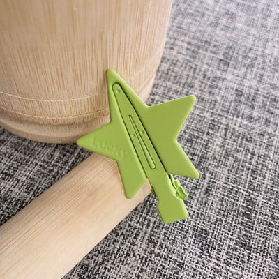 Egyszerű színes Pentagram hajcsavar nőknek Édes, aranyos lányos esztétika Kacsacsőrű klip Alkalmi klasszikus divatos hajkiegészítők