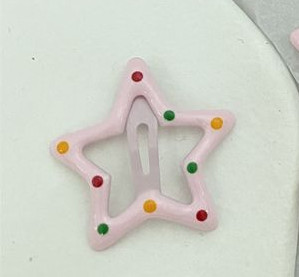 Szép színes pöttyös pentagramos csillag hajcsat nőknek. Édes, cuki, alkalmi lányos Bobby Pin Esztétikus, divatos hajkiegészítők