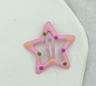 Szép színes pöttyös pentagramos csillag hajcsat nőknek. Édes, cuki, alkalmi lányos Bobby Pin Esztétikus, divatos hajkiegészítők