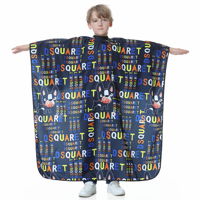 Kirpimo salonas Kirpyklos apsiaustas vaikams Vaikų formavimo poliesterio užvalkalas vandeniui atsparus šampūnas ir kirpimas buitinė suknelė prijuostė