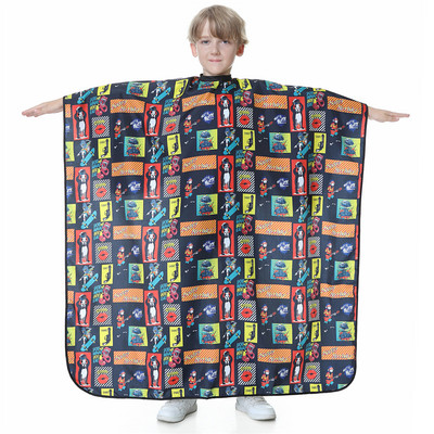 Kirpimo salonas Kirpyklos apsiaustas vaikams Vaikų formavimo poliesterio užvalkalas vandeniui atsparus šampūnas ir kirpimas buitinė suknelė prijuostė