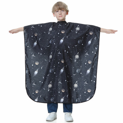 Kirpimo salonas Kirpyklos apsiaustas vaikams Vaikų formavimo poliesterio užvalkalas vandeniui atsparus šampūnas ir kirpimas buitinė suknelė prijuostė