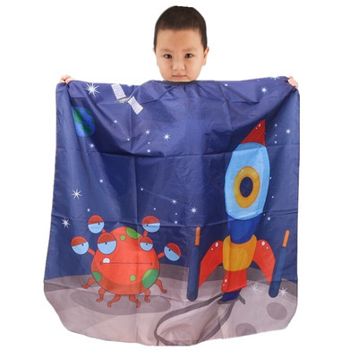 Kirpimo salonas Kirpyklos apsiaustas vaikams Vaikų formavimo poliesterio užvalkalas vandeniui atsparus šampūnas ir kirpimas buitinė suknelė prijuostė